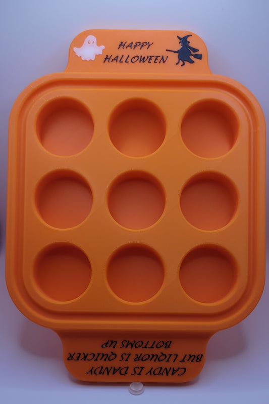 Plastic 9 Shot Tray - Halloween