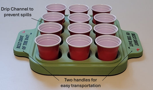 Plastic 12 Shot Tray - Golf
