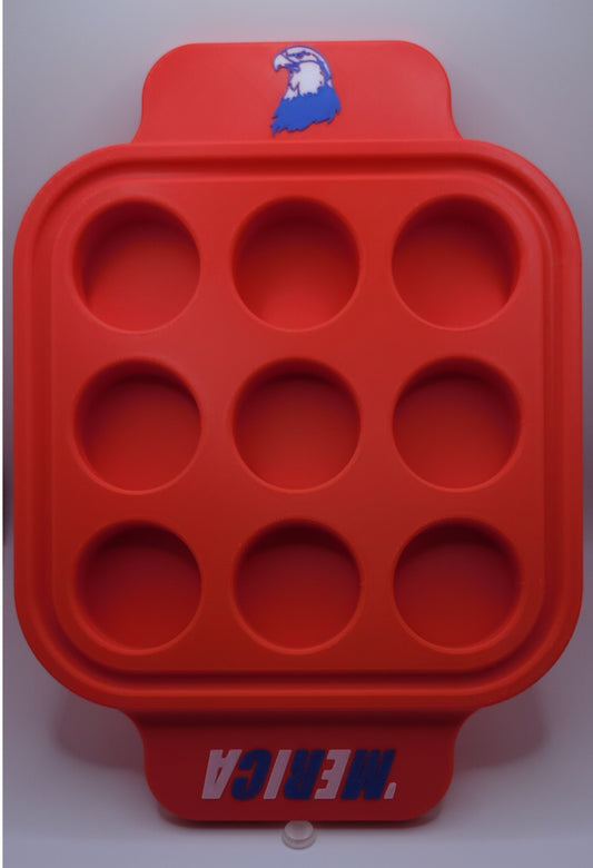 Plastic 9 Shot Tray - Merica