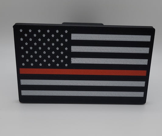 Trailer Hitch Cover - Thin RED Line