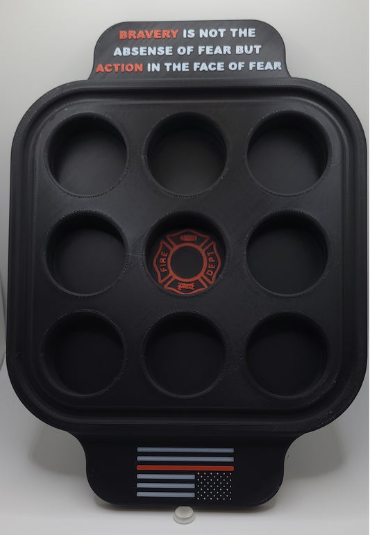 Plastic 9 Shot Tray - Thin Red Line