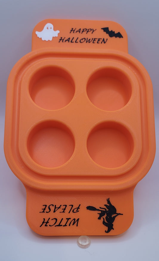 Plastic 4 Shot Tray - Halloween