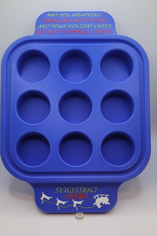 Plastic 9 Shot Tray - Christmas