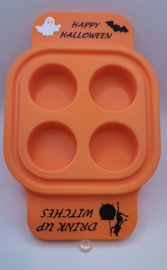 Plastic 4 Shot Tray - Halloween
