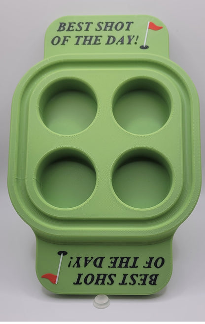 Plastic 4 Shot Tray - Golf