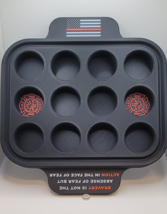 Plastic 12 Shot Tray - Thin Red Line