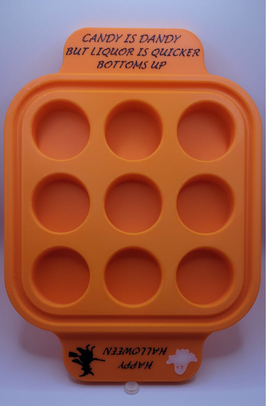Plastic 9 Shot Tray - Halloween