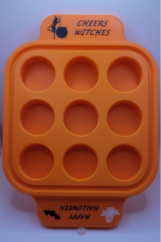 Plastic 9 Shot Tray - Halloween