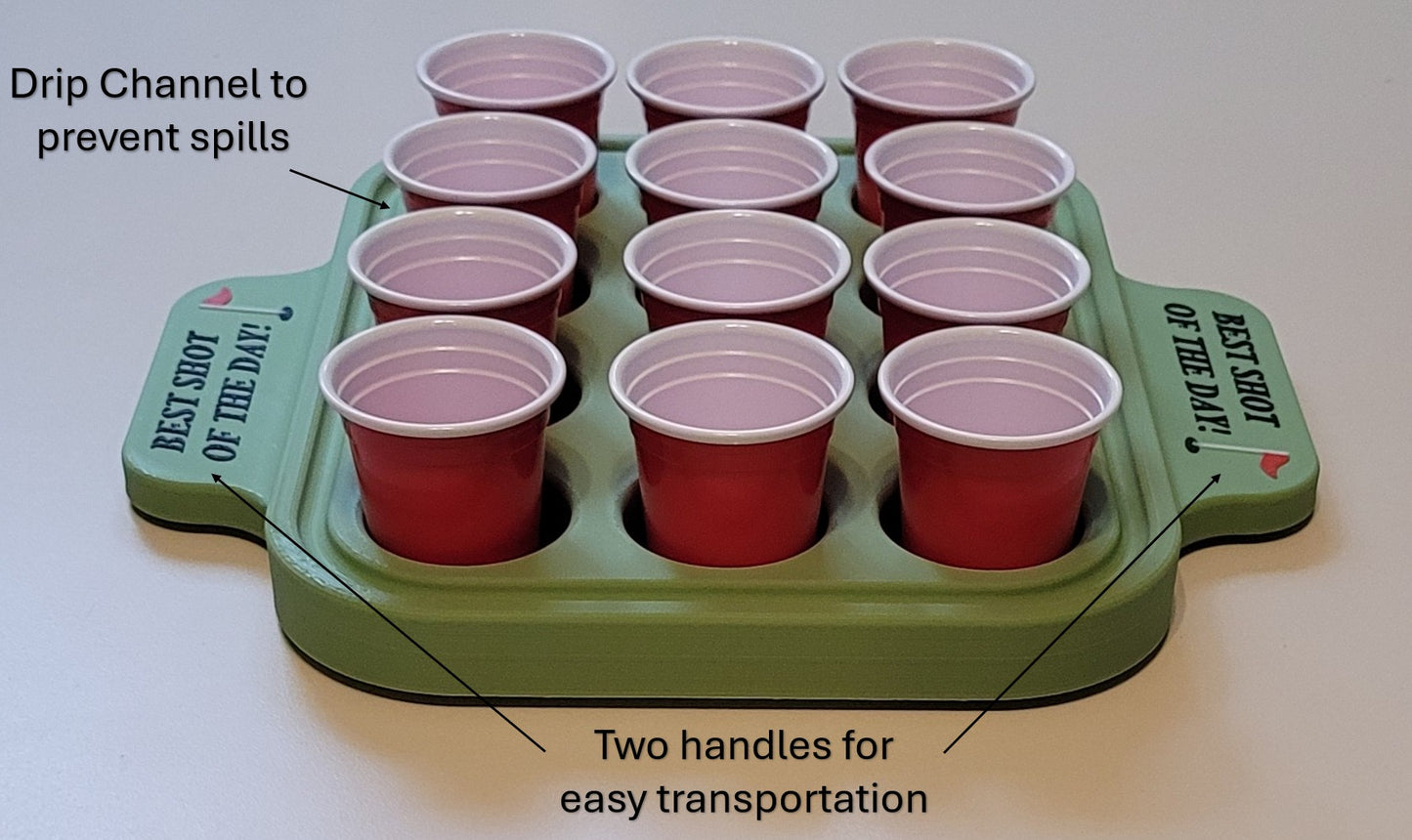 Plastic 9 Shot Tray - Thin Blue Line