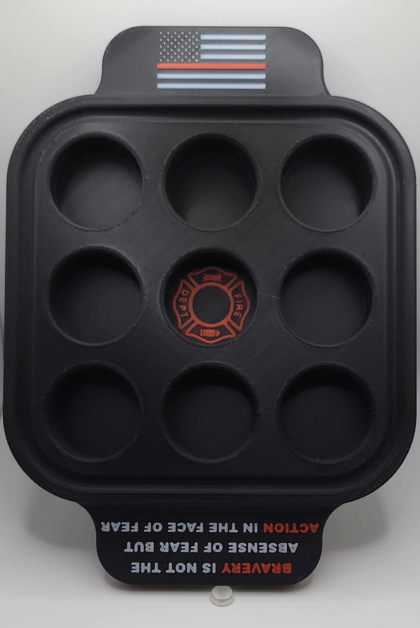 Plastic 9 Shot Tray - Thin Red Line
