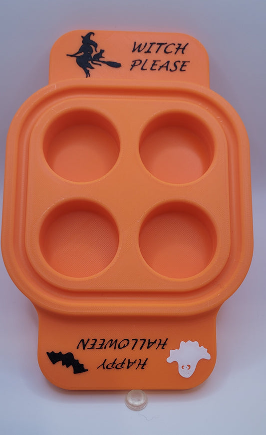 Plastic 4 Shot Tray - Halloween