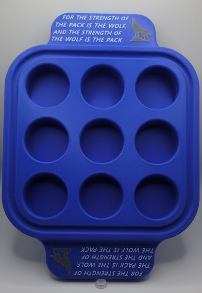 Plastic 9 Shot Tray - Wolf Pack
