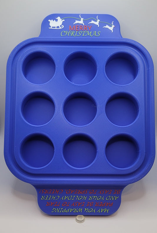 Plastic 9 Shot Tray - Christmas