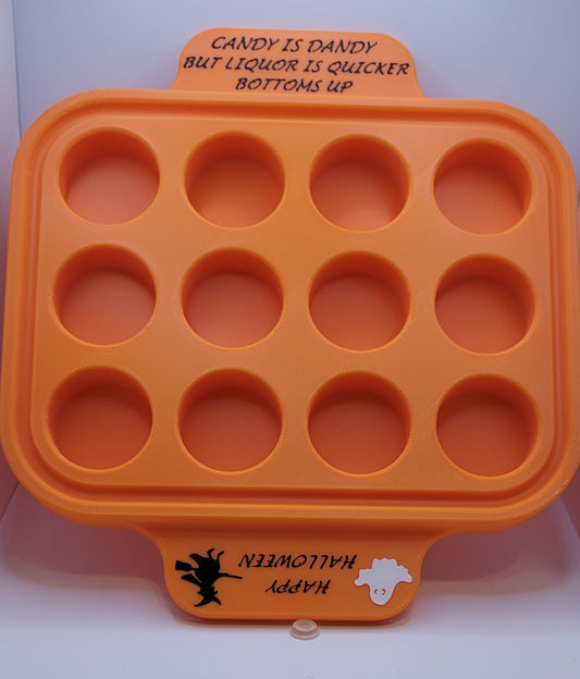Plastic 12 Shot Tray - Halloween