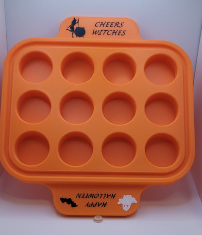 Plastic 12 Shot Tray - Halloween