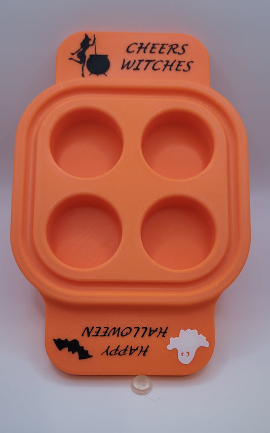 Plastic 4 Shot Tray - Halloween
