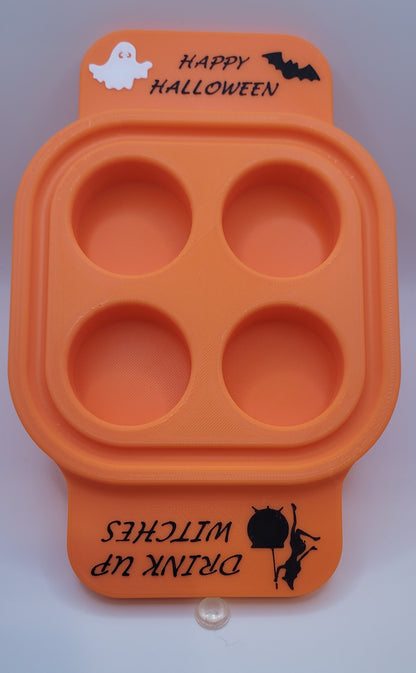 Plastic 4 Shot Tray - Halloween